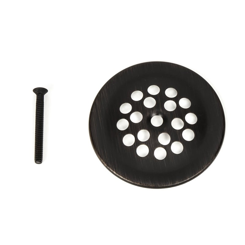 PermaFLOW PF WaterWorks Bathtub/Bath Tub Drain Shoe Grid/Strainer Cover with Matching Screw;Oil Rubbed Bronze; PF0915-ORB - Image 1